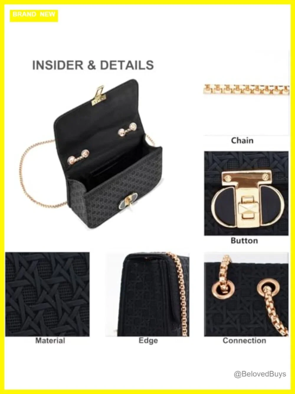 PU Leather Mini Shoulder Bag Convertible Chain Strap Handbag Purse